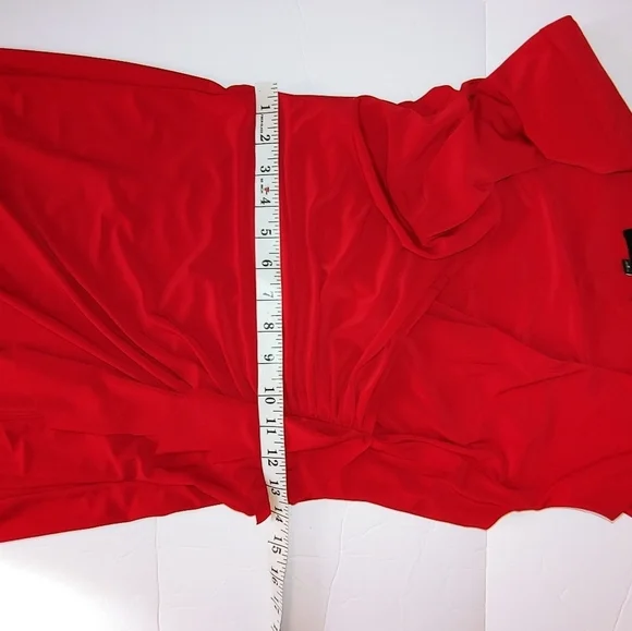 Black Label Evan Picone Red Fitted Dress 6 - Picture 5 of 7